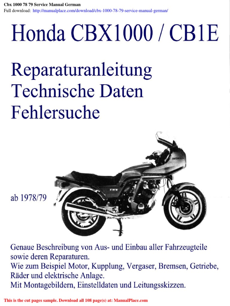 cbx1000 CBX マニュアル　復刻版 Cbx 1000 Series 78-79 Service Manual | PDF