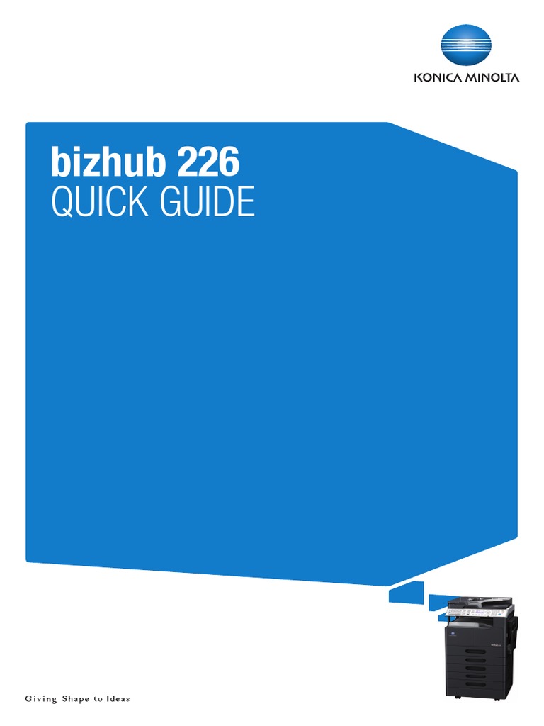 KONICA MINOLTA Bizhub 226 Quick Guide en PDF Ac Power Plugs And