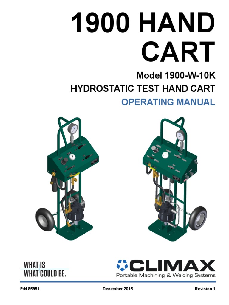 1900 HC Operating Manual | PDF | Valve | Hazards