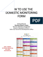 Iloilo City DOMESTIC MONITORING FORM How To