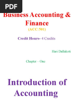 Introduction To Accounting