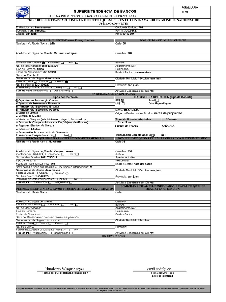 2da. Sem. Modulo 7 Formulario IF-01 | PDF | Bancos | Industrias de servicio