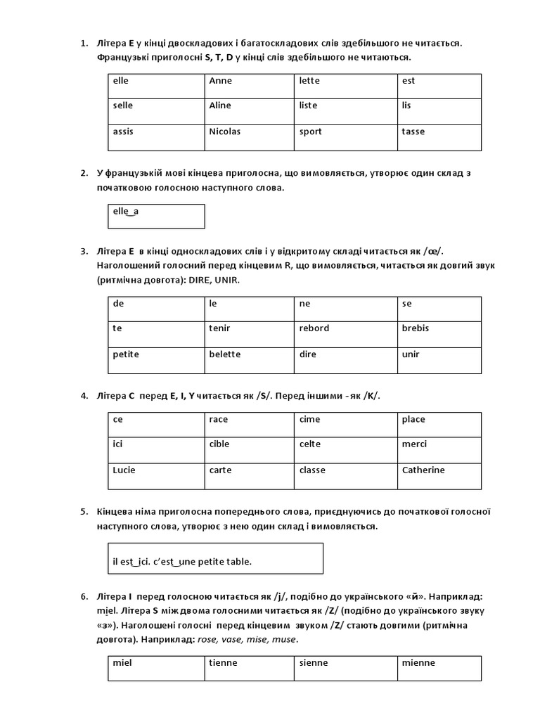 Правила читання | PDF