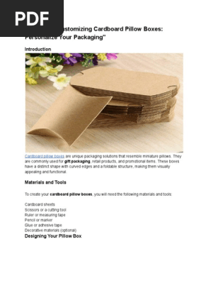 Cardboard Pillow Boxes
