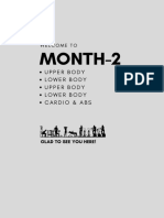Month-2: Upper Body Lower Body Upper Body Lower Body Cardio & Abs