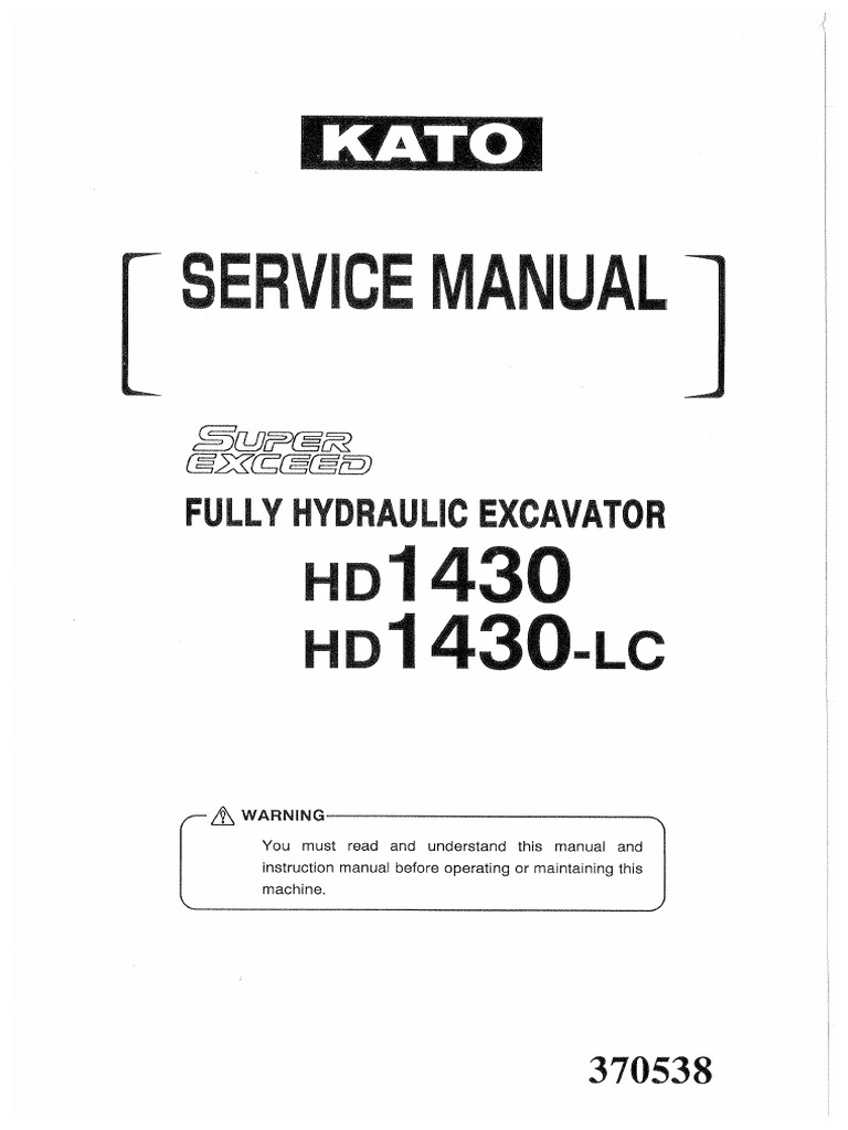 34R-046 1/43 加藤 HD1430R REGNM HYDRAULIC HD1430 Service Manual | PDF