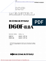 Komatsu Bulldozers d60f 8a Shop Manual