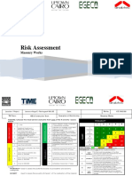 Risk Assessment - Masonry Works