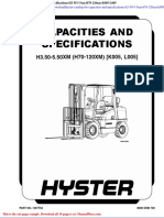 Hyster Catalog For Capacities and Specifications h3 50-5-5xm h70 120xm k005 l005