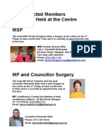 Local Elected Members Surgeries Held at The Centre MSP