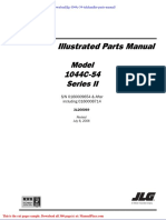JLG 1044c 54 Telehandler Parts Manual