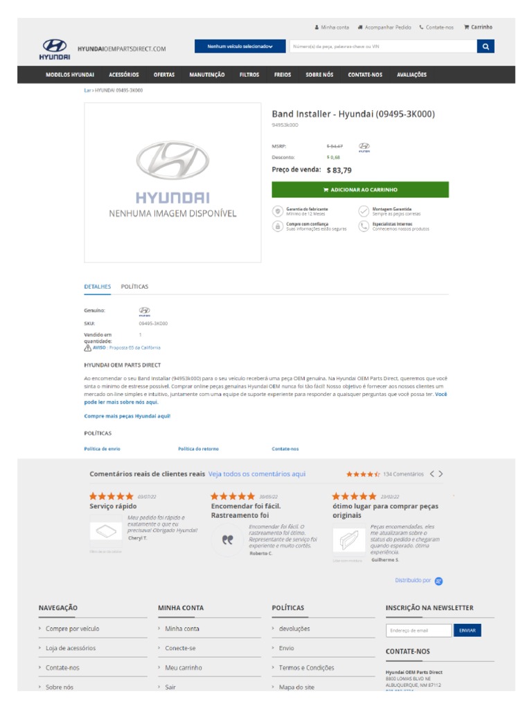 Screencapture Hyundaioempartsdirect Oem Parts Hyundai Band Installar