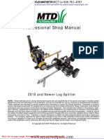 Cadet 2010 and Newer Log Splitter Repair Manual MTD Cub