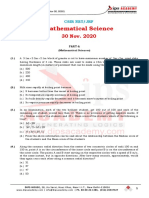 Csir Net Maths Nov 30 2020