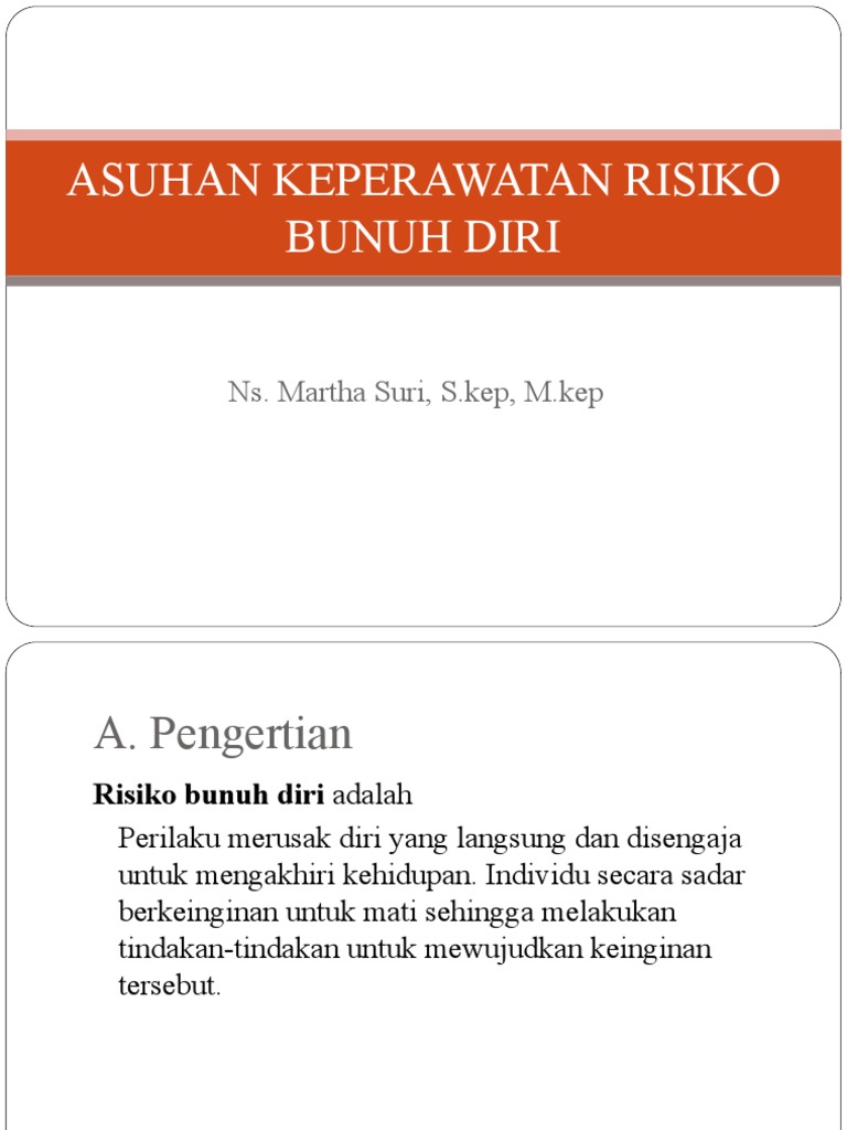 Asuhan Keperawatan Risiko Bunuh Diri | PDF