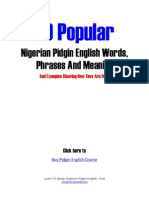 Nigerian Pidgin English: Learn To Speak Pidgin English Fast