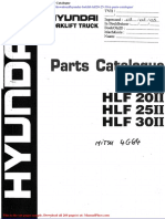 Hyundai Forklift Hlf20!25!30 II Parts Catalogue