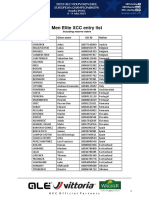 Campionato Europeo XCC 2023 - Elite Uomini - Iscritti