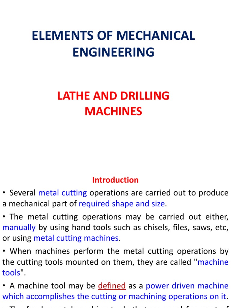 Lathe and Drilling Machine | PDF | Drilling | Machining