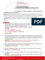 Tópicos Das Respostas Às Perguntas para A Escola Bíblica Dominical Do Dia - 09!07!23