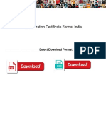 Immunization Certificate Format India