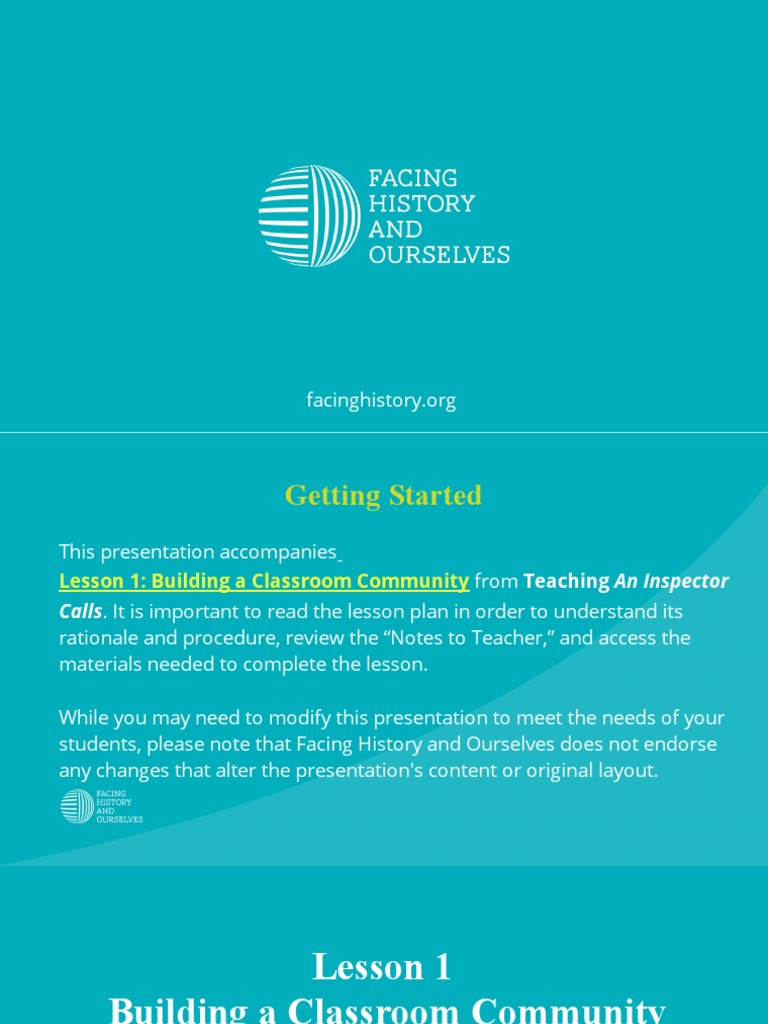 Taic 1 building a classroom community pdf lesson plan learning
