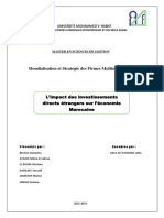 Rapport de La Mondialisation - L'Impact Des IDE Sur L'économie Marocaine