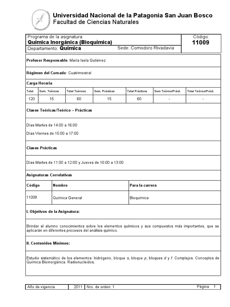 Programa Bqca 11 | PDF | Enlace químico | Moléculas