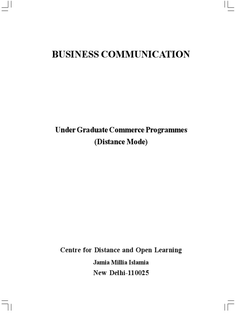 BCIBF-101 Business Communication | PDF | Communication | Information
