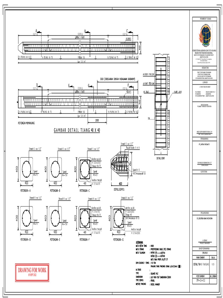 Str-sd-002 Detail Tiang Pancang | PDF