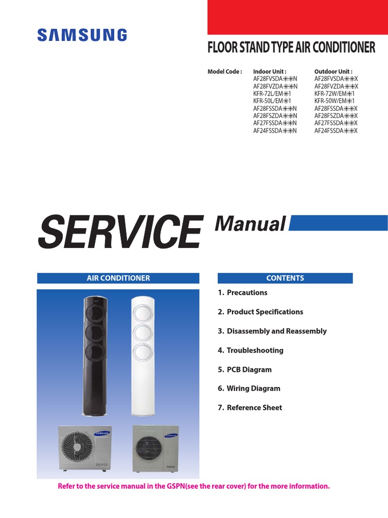Samsung Floor Standing Type | PDF | Ac Power Plugs And Sockets | Air ...