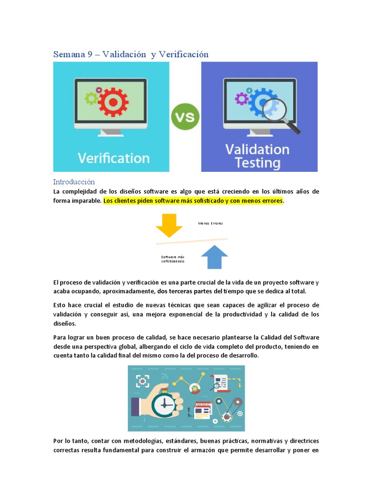 Verificación y Validación en Software | PDF | Software | Ingeniería de ...
