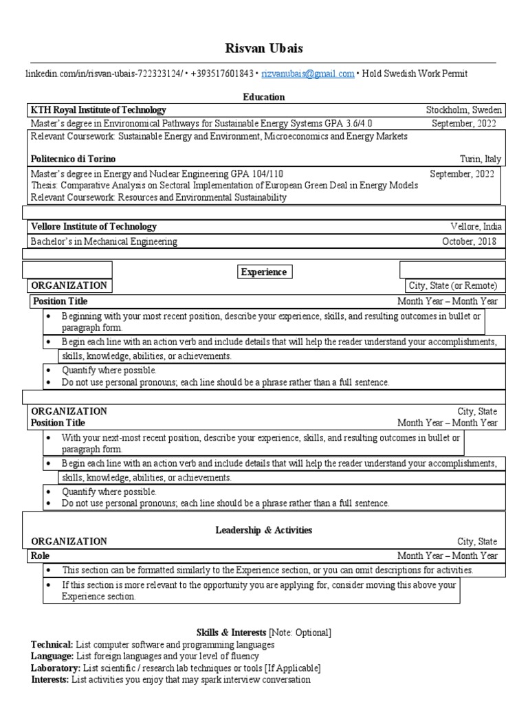 Template Bullet | PDF | Engineering | Academic Degree