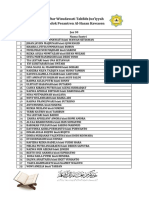 Daftar Wisudawan Tahfidz Juz