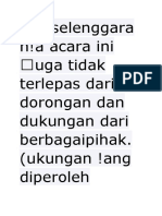 %erselenggara N!a Acara Ini Uga Tidak Terlepas Dari Dorongan Dan Dukungan Dari Berbagaipihak. (Ukungan !ang Diperoleh