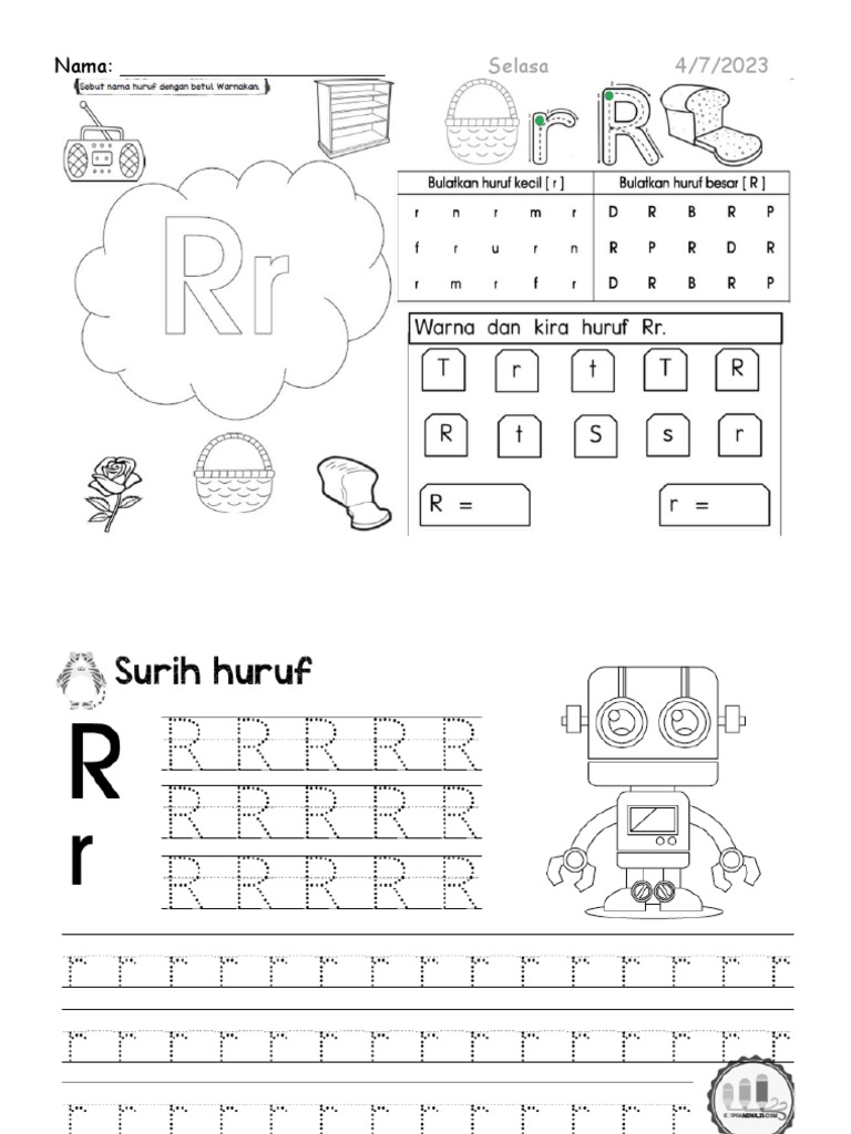 Takjil Kreatif Huruf R Kecil | PDF