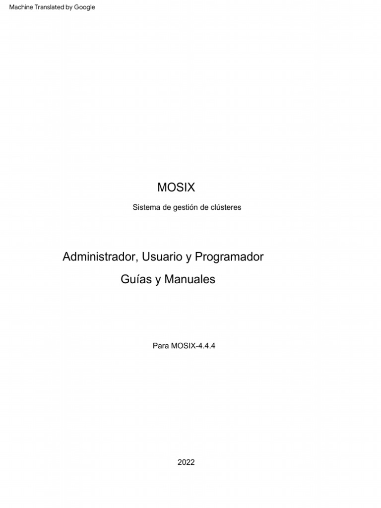 Guía MOSIX para Administradores y Usuarios | PDF | Grupo de ...