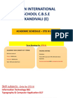 Ryan International School C.B.S.E Kandivali (E) : Academic Schedule - STD Xi & Xii