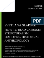 Svetlana Slapsak How To Read Cabbage Structuralism Semiotics Historical Anthropology English Bozidar Slapsak