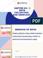 Chapter No 3 Data Collection and Sampling Notes