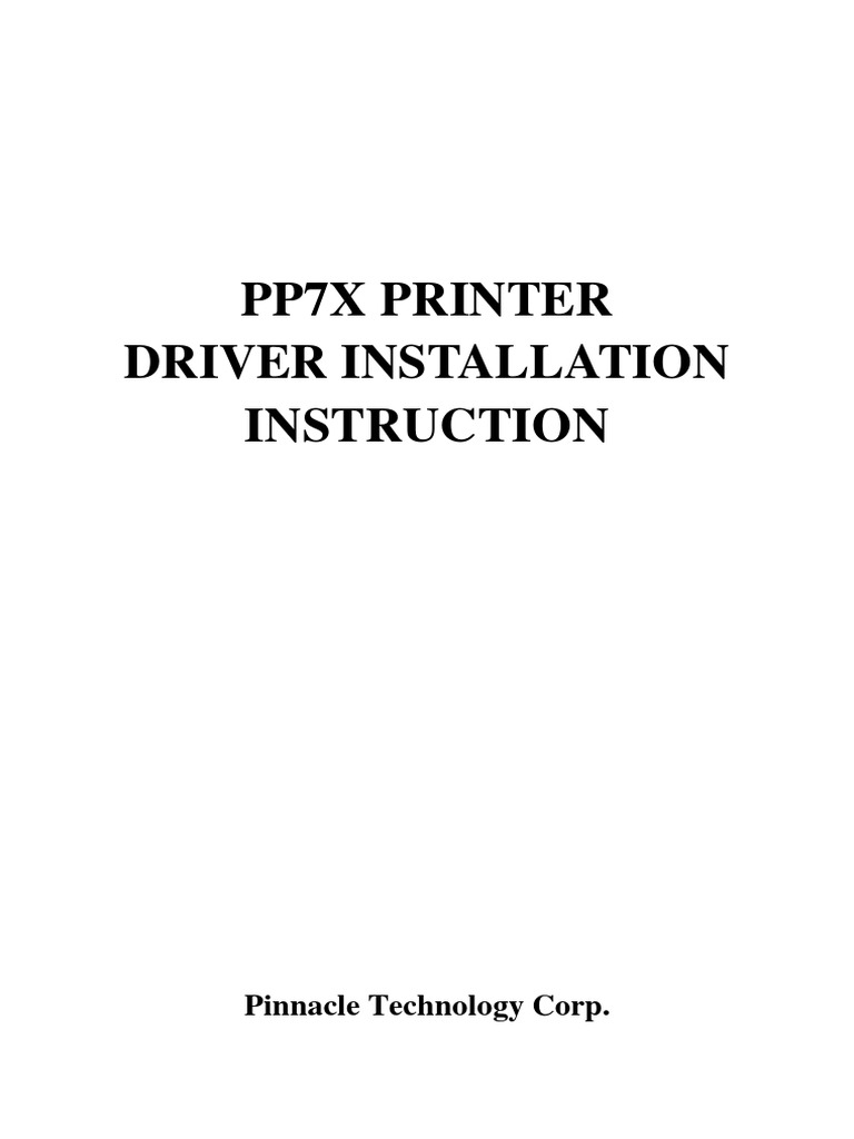 PP7X Printer Driver Installation Guide | PDF | Icon (Computing ...