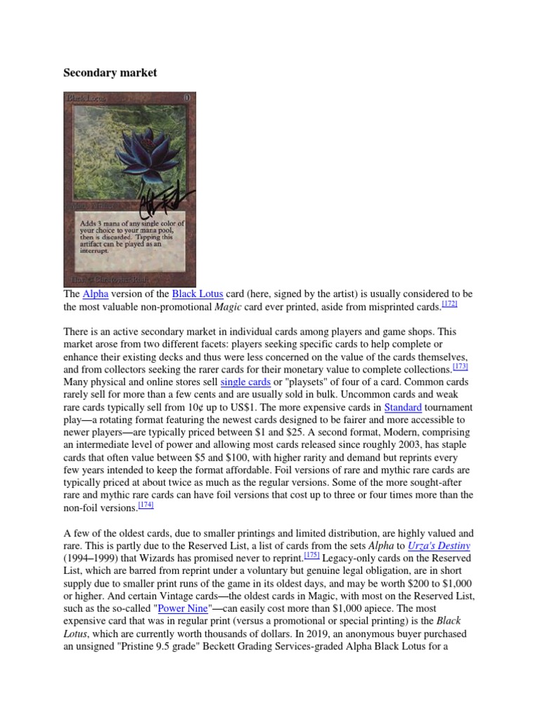 Secondary Market | PDF | Gaming
