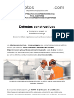 Defectos Constructivos (Vicios Ruinógenos) Guía 2022