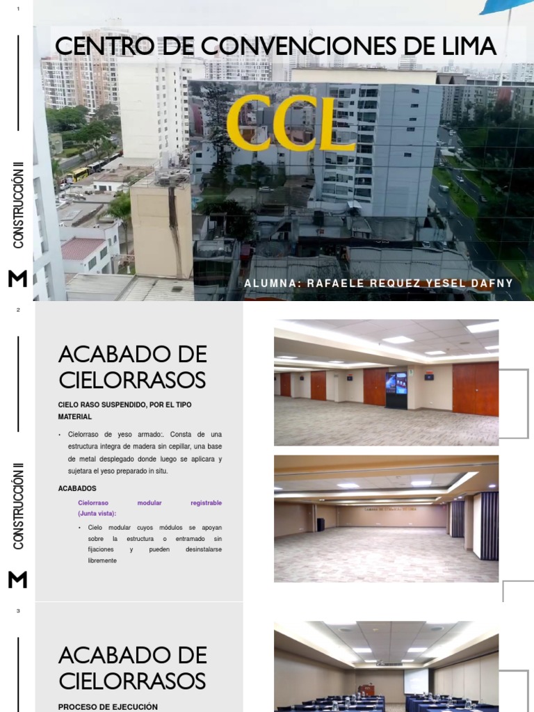 Centro De Convenciones De Lima Pdf Laminado Metalmecánica