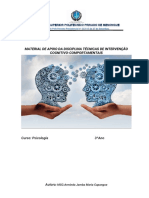 Técnicas e Intervenção Cognitiva Comportamental