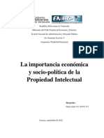 La Importancia Económica y Socio-Política de La Propiedad Intelectual