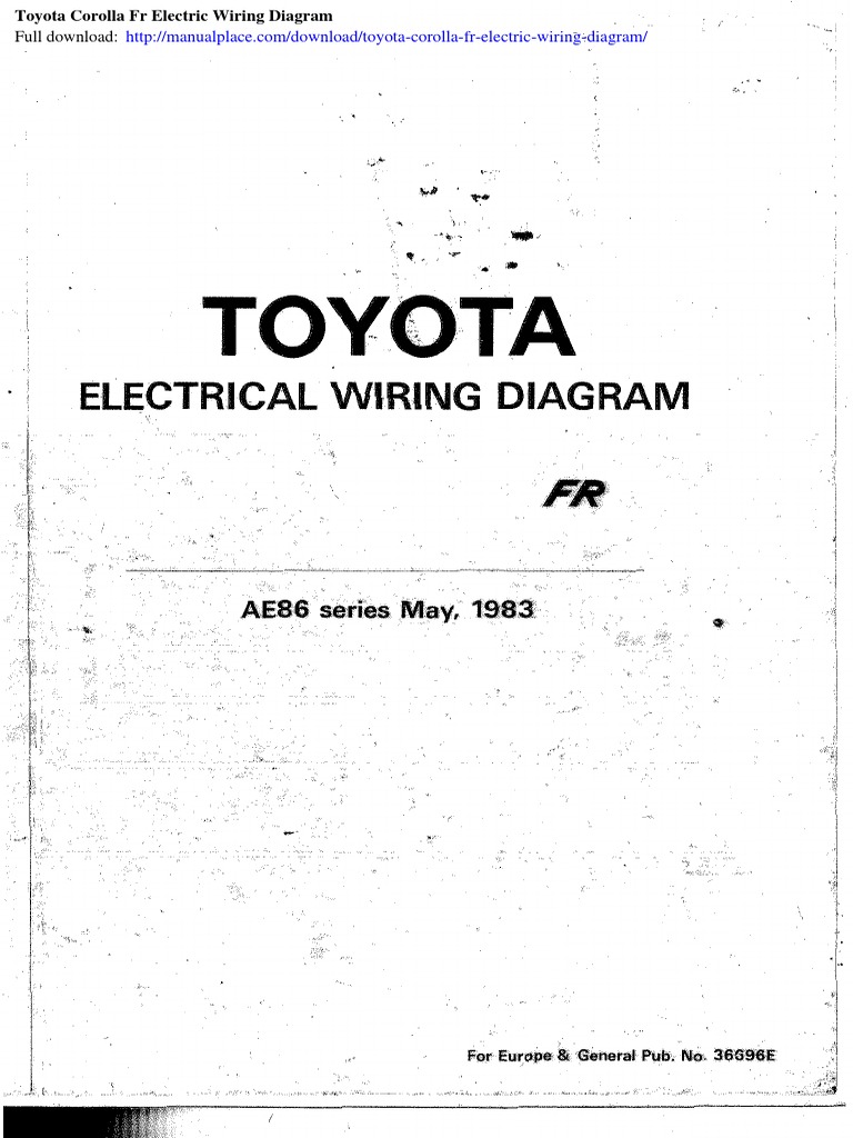 Toyota Corolla FR Electric Wiring Diagram PDF