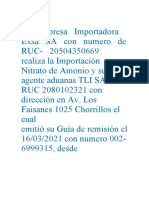 Caso de Remitente - Trasportista Lcion 10