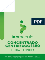 Ficha Técnica Concentrador Centrifugo I350