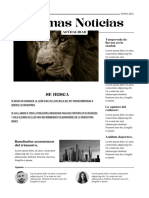 Portada Documento A4 Periódico Noticias Clásico Estructurado Blanco y Negro